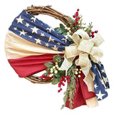 Front Door 16 in Wreaths for Independence Day Memorial Patriotic and 4th of July Veterans Day American Floral Vines Garland Ornaments In Australia - Darrahopens