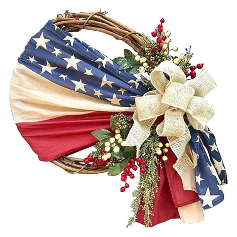 Front Door 16 in Wreaths for Independence Day Memorial Patriotic and 4th of July Veterans Day American Floral Vines Garland Ornaments In Australia - Darrahopens