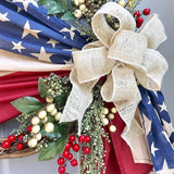 Front Door 16 in Wreaths for Independence Day Memorial Patriotic and 4th of July Veterans Day American Floral Vines Garland Ornaments In Australia - Darrahopens