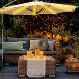 Solar Parasol Lighting with Remote Control 104 LED 8 Modes Fairy Lights Umbrella Light for Patio Outdoor and Indoor Decorative Light