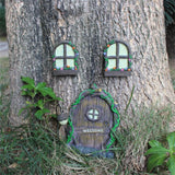 Miniature Fairy Tree Decorations Fairy Door And Window Set Luminous Door And Window Ornaments In Australia - Darrahopens