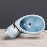 Kitten Ceramic Succulent Pots with Drain Hole Mini Pots for Plants Cactus Plants Containers for Home and Office Decoration In Australia - Darrahopens