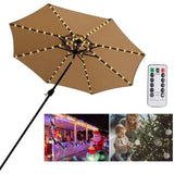 Outdoor Patio Umbrella Light Strings LED Umbrella Lamp with Remote Control and 10 Cable Tie Umbrella Pole Light Garden Decor In Australia - Darrahopens