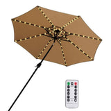 Outdoor Patio Umbrella Light Strings LED Umbrella Lamp with Remote Control and 10 Cable Tie Umbrella Pole Light Garden Decor