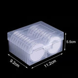 Coin Holder Capsules Round Plastic Clear Coin Container Case for Coins Storage Coin Collection Supplies