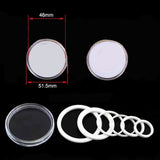 Coin Holder Capsules Round Plastic Clear Coin Container Case for Coins Storage Coin Collection Supplies