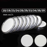 Coin Holder Capsules Round Plastic Clear Coin Container Case for Coins Storage Coin Collection Supplies