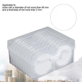Coin Holder Capsules Round Plastic Clear Coin Container Case for Coins Storage Coin Collection Supplies