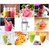 Manual Ice Crusher Portable Hand Crank Manual Household Ice Shaver Machine Kitchen Tool