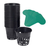 12 Pcs Hydroponics Pots with 10 Pcs Plant Labels Hydroponics Mesh Pot Black Growing Net for Hydroponics Supplies In Australia - Darrahopens