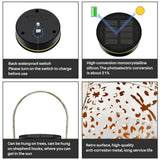 Outdoor Solar Garden Light Hollowed Out Shadow Lantern Hanging Solar Powered Lamp Garden Landscape Solar Lamp