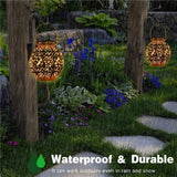Outdoor Solar Garden Light Hollowed Out Shadow Lantern Hanging Solar Powered Lamp Garden Landscape Solar Lamp In Australia - Darrahopens