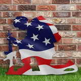 Soldier Silhouette Ornaments Independence Day Garden Art for Lawn Outdoor Home Decoration
