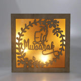 Wooden Eid Crafts Night Light 3D Ramadan Mubarak Lamp Handmade Wooden Moon Star LED Lights Decoration In Australia - Darrahopens