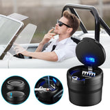 Car Ashtrays with Lid and LED Light Portable Ashtray for Car Mini Car Trash Can Waterproof for Outdoor Travel Home Use In Australia - Darrahopens