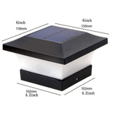 Solar Column Headlight IP65 Waterproof Outdoor Wall Light Fence Light Coffee Garden Light for Household Public Garden Courtyard