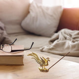 Antique Gold Phoenix Incense Incense Stick Holder Zinc Alloy Aromatherapy Furnace Home Decor