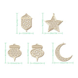 Eid Mubarak Pendant Eid Mubarak Festival Party Decor Supplies Nontoxic Home Decoration for Doors Windows