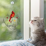 Stained Window Panel Hanging Bird Ornaments Window Suncatcher for Home Decoration