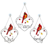 Stained Window Panel Hanging Bird Ornaments Window Suncatcher for Home Decoration