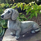 Garden Dog Statue Ornament Realistic Resin Animal Sculpture for Outdoor Decoration Dog Lover Gift