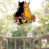Stained Glass Cats Window Panel Stained Suncatcher Hanging Ornaments Home Decoration In Australia - Darrahopens