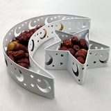 Holiday Supplies Eid Al Adha Dinner Plate Tray Iron Tray Moon Star Home Decoration