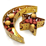 Holiday Supplies Eid Al Adha Dinner Plate Tray Iron Tray Moon Star Home Decoration
