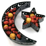 Holiday Supplies Eid Al Adha Dinner Plate Tray Iron Tray Moon Star Home Decoration