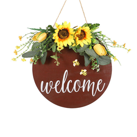 Welcome Sign Multifunctional Delicate Stylish Handcrafted Welcome Wreath Decoration for Front Door In Australia - Darrahopens