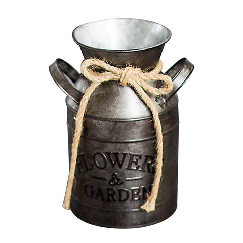 Metal Flower Pot Retro Pattern Sturdy Metal Light Durable Tall Flower Vase for Home In Australia - Darrahopens