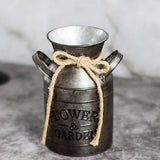 Metal Flower Pot Retro Pattern Sturdy Metal Light Durable Tall Flower Vase for Home In Australia - Darrahopens