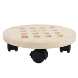Wooden Mobile Flower Tray with 6 Wheels 360 Degree Rotating Rolling Plant Stand for Home In Australia - Darrahopens
