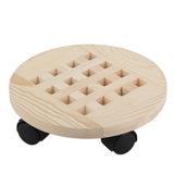 Wooden Mobile Flower Tray with 6 Wheels 360 Degree Rotating Rolling Plant Stand for Home In Australia - Darrahopens