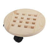 Wooden Mobile Flower Tray with 6 Wheels 360 Degree Rotating Rolling Plant Stand for Home In Australia - Darrahopens