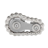 Sprocket Fingertip Gearwheel Rotating Sprocket Flywheel Toy Relieve Stress Decompression ToySilver
