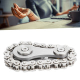 Sprocket Fingertip Gearwheel Rotating Sprocket Flywheel Toy Relieve Stress Decompression ToySilver