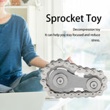 Sprocket Fingertip Gearwheel Rotating Sprocket Flywheel Toy Relieve Stress Decompression ToySilver