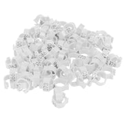 001-100 Numbered Bird Foot Ring Reusable Pigeons Identify Clip Poultry AccessoryWhite In Australia - Darrahopens