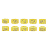 100Pcs Bird Foot Rings Bands 10mm 001-100 Numbered Pigeons Identify Clip Poultry SupplyYellow In Australia - Darrahopens