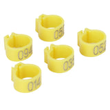 100Pcs Bird Foot Rings Bands 10mm 001-100 Numbered Pigeons Identify Clip Poultry SupplyYellow In Australia - Darrahopens