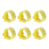 100Pcs Bird Foot Rings Bands 10mm 001-100 Numbered Pigeons Identify Clip Poultry SupplyYellow In Australia - Darrahopens