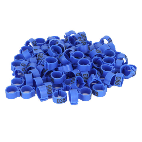 100Pcs Bird Foot Rings Bands 10mm 001-100 Numbered Pigeons Identify Clip Poultry SupplyBlue In Australia - Darrahopens