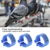 100Pcs Bird Foot Rings Bands 10mm 001-100 Numbered Pigeons Identify Clip Poultry SupplyBlue