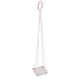 Planter Holder Flowerpot Hanging Rack Hanger with PU Leather Base Cotton Rope for GardeningGreen 10cm In Australia - Darrahopens