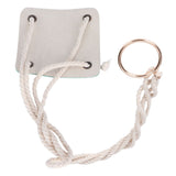 Planter Holder Flowerpot Hanging Rack Hanger with PU Leather Base Cotton Rope for GardeningGreen 10cm In Australia - Darrahopens