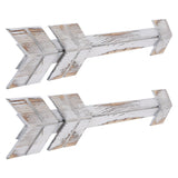 2PCS Wooden Arrows Decor Sign Wall Art Decor Farmhouse Courtyard Wedding SuppliesWhite In Australia - Darrahopens