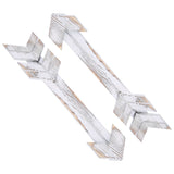 2PCS Wooden Arrows Decor Sign Wall Art Decor Farmhouse Courtyard Wedding SuppliesWhite
