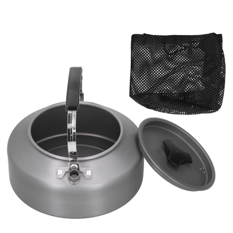 1.6L Portable Camping Coffee Tea Pot Outdoor Fishing Hiking Barbecue Kettle Pot (Black Handle) In Australia - Darrahopens