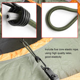 10pcs Tent Elastic Rope with Hook Camping Tent Fixation Elastic Rope Accessories